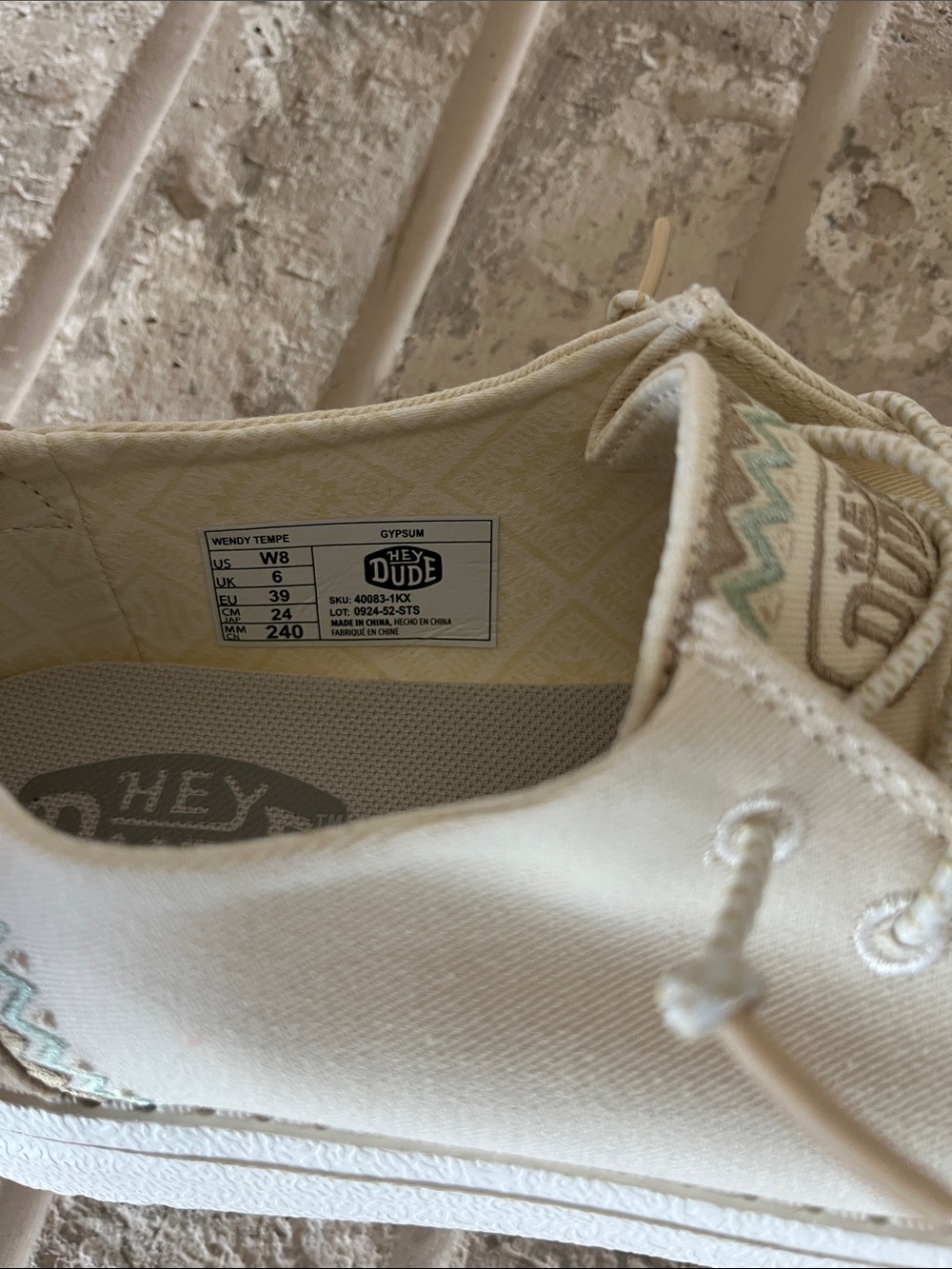 🆕 Hey Dude Women's Wendy Tempe Casual Shoes - Gypsum - Size 8 NWOT - Picture 11 of 12